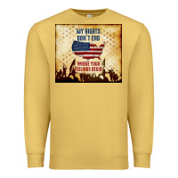 Antique Gold my rights don't end Premium Sweatshirt - TumblerDesignByShophia