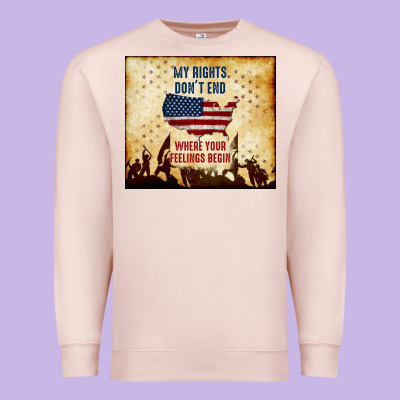 My Rights Don't End Premium Sweatshirt Designed By Tumblerdesignbyshophia