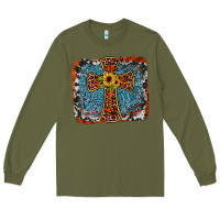 Army Green western cross Long Sleeve Tee - JahusDesignShop