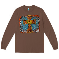 Chestnut western cross Long Sleeve Tee - JahusDesignShop