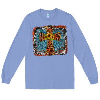Colony Blue western cross Long Sleeve Tee - JahusDesignShop