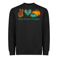Black Peace love pumpkins Heavyweight Sweatshirt - NancyCooperArtShop