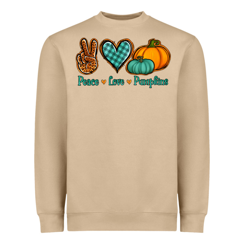 Peace Love Pumpkins Heavyweight Sweatshirt by NancyCooperArtShop | Teevron
