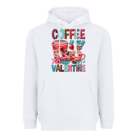 White Coffee is my Valentine Valentine's Day Heavyweight Hoodie - HowdyJamesFarm