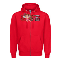 Red valentine's day cupid sunflowers love Zipper Hoodie - RanaPortraitStore