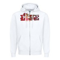 White valentine's day cupid sunflowers love Zipper Hoodie - RanaPortraitStore