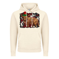 Vintage Artic christmas highland cow Vintage Hoodie - BarkalooDesign