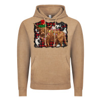 Christmas Highland Cow Vintage Hoodie | Teevron