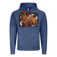 Vintage Denim christmas highland cow Vintage Hoodie - BarkalooDesign