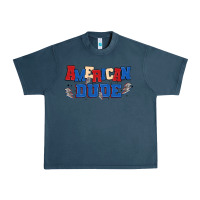 Midnight Navy american dude Urban Heavy Tee - MaliasSmallBusiness