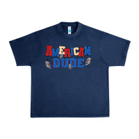 Navy american dude Urban Heavy Tee - MaliasSmallBusiness