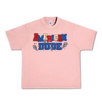Salmon american dude Urban Heavy Tee - MaliasSmallBusiness