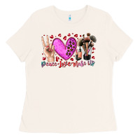 Bone peace love makeup Ladies Tee - RacoonDesign