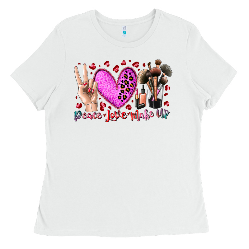 Peace Love Makeup Ladies Tee by RacoonDesign | Teevron
