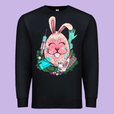 Easter Egg Nurse Easter Day Premium Sweatshirt Designed By Howdyjamesfarm