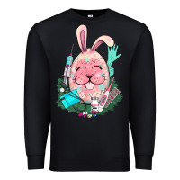 Black Easter egg Nurse Easter Day Premium Sweatshirt - HowdyJamesFarm