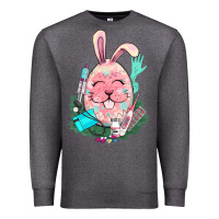 Charcoal Heather Easter egg Nurse Easter Day Premium Sweatshirt - HowdyJamesFarm