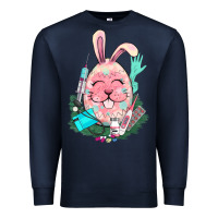 Navy Easter egg Nurse Easter Day Premium Sweatshirt - HowdyJamesFarm
