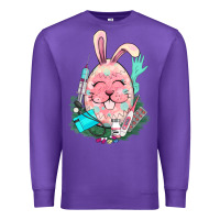 Purple Easter egg Nurse Easter Day Premium Sweatshirt - HowdyJamesFarm