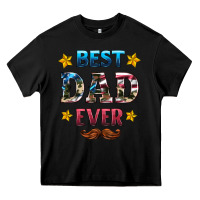 Black best dad ever Heavy Core Tee - HRA Design Shop