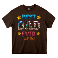 Chocolate Brown best dad ever Heavy Core Tee - HRA Design Shop