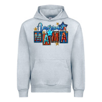 Heather Grey American mama Mother's Day Urban Hoodie - FaDigitalArtStudio
