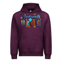 Mauve Wine American mama Mother's Day Urban Hoodie - FaDigitalArtStudio