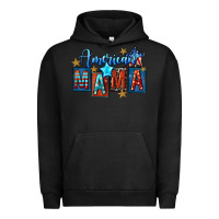 Pigment Black American mama Mother's Day Urban Hoodie - FaDigitalArtStudio