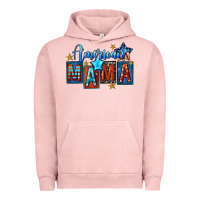 Pigment Salmon American mama Mother's Day Urban Hoodie - FaDigitalArtStudio