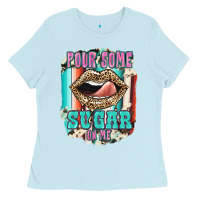 Baby Blue Pour Some Sugar On Me Ladies Tee - JahusDesignShop