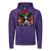 Cloud Purple christmas black and white baby cow Vintage Hoodie - BarkalooDesign