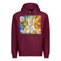 Burgundy proud with daisies Premium Hoodie - TumblerDesignByShophia