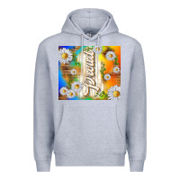 Heather Grey proud with daisies Premium Hoodie - TumblerDesignByShophia