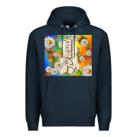 Navy proud with daisies Premium Hoodie - TumblerDesignByShophia