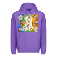 Purple proud with daisies Premium Hoodie - TumblerDesignByShophia