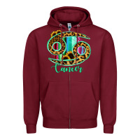 Burgundy Cancer Zodiac Zipper Hoodie - Bettercallsaul