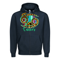 Navy Cancer Zodiac Zipper Hoodie - Bettercallsaul