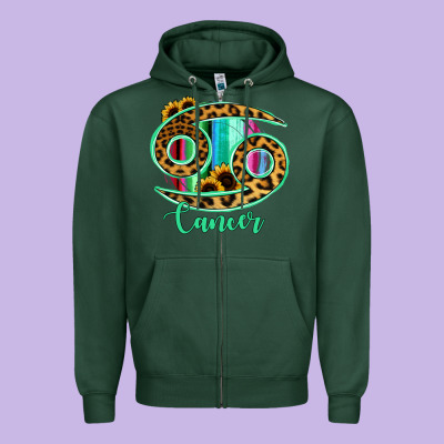 Cancer Zodiac Zipper Hoodie Designed By Bettercallsaul