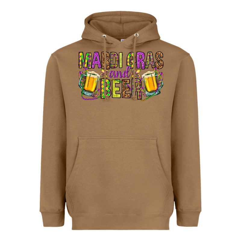 Mardi Gras And Beer Hjf Heavyweight Hoodie by HowdyJamesFarm | Teevron