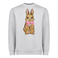 Heather Grey Easter rabbit Heavyweight Sweatshirt - NancyCooperArtShop