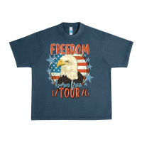 Midnight Navy freedom born free tour 1776 Urban Heavy Tee - MaliasSmallBusiness