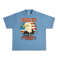 Pebble Blue freedom born free tour 1776 Urban Heavy Tee - MaliasSmallBusiness
