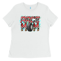 White Race Mom Ladies Tee - RacoonDesign