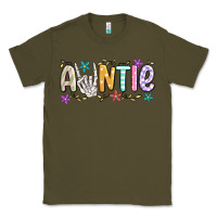 Army Green auntie Classic Tee - MaliasSmallBusiness