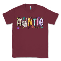 Burgundy auntie Classic Tee - MaliasSmallBusiness