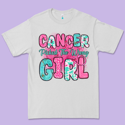 Cancer Picked The Wrong Girl Premium Tee Designed By Jahusdesignshop
