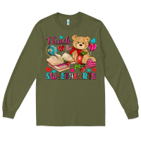 Army Green i teach sweethearts Long Sleeve Tee - NancyCooperArtShop