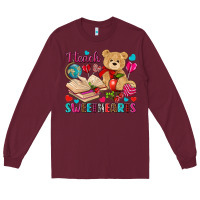 Burgundy i teach sweethearts Long Sleeve Tee - NancyCooperArtShop