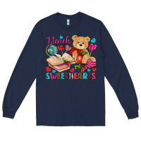 Navy i teach sweethearts Long Sleeve Tee - NancyCooperArtShop