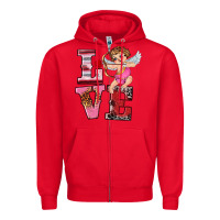 Red valentine's day cupid love Zipper Hoodie - RanaPortraitStore